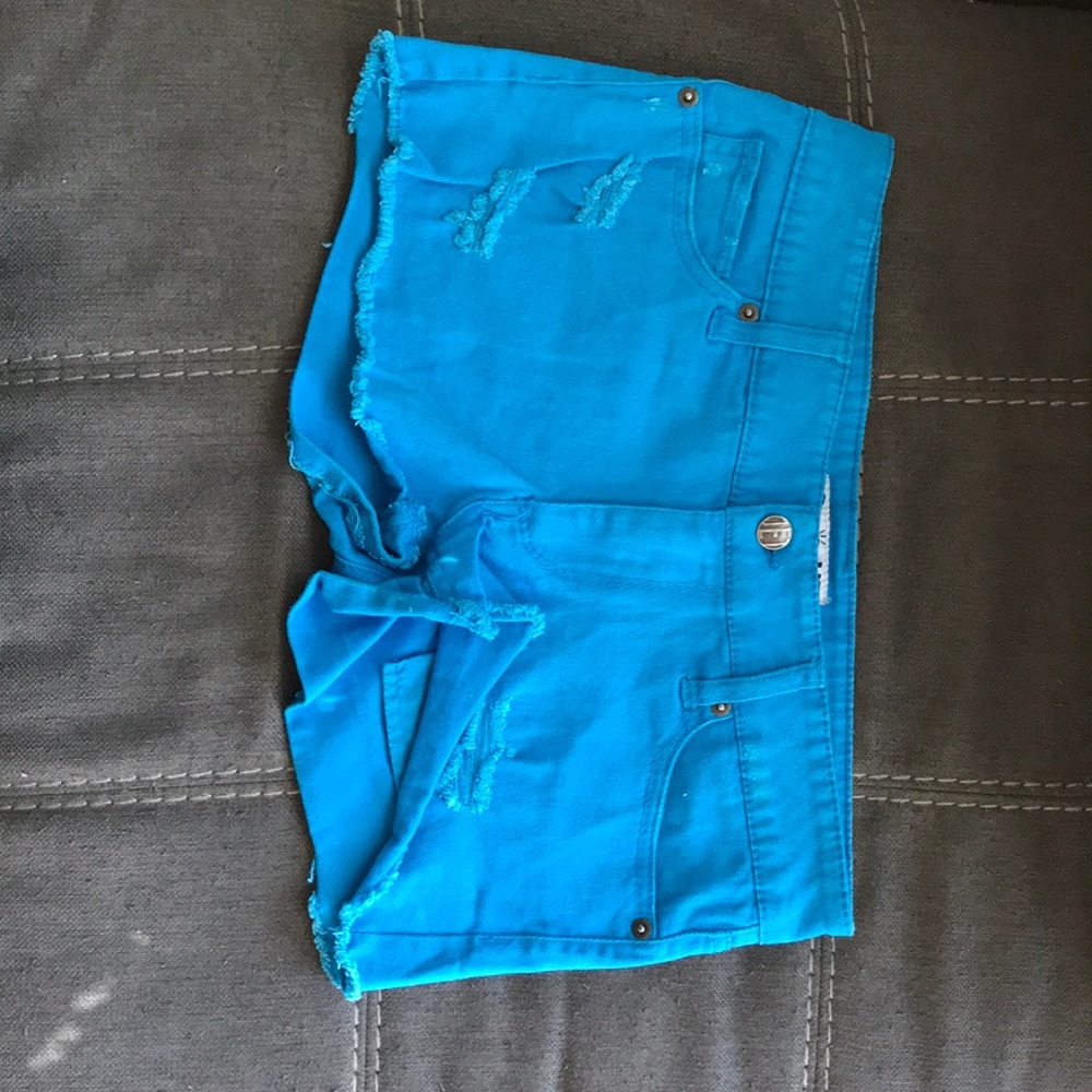 Electric blue shorts